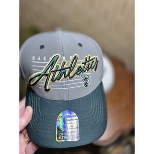 47 Brand Oakland Athletics Stretch Fit Hat Gray Green Script A’s MLB One Size